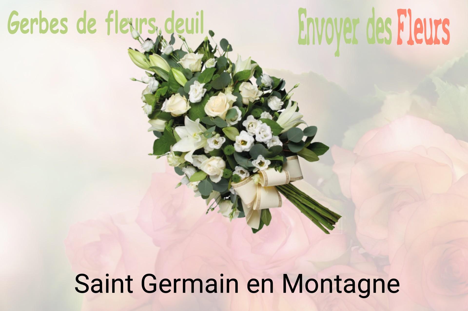 Gerbe de fleurs de deuil livrée à Saint-Germain-en-Montagne